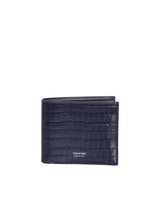 Tom Ford Dark Blue Bi-fold Wallet - Men - Piano Luigi