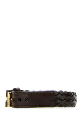 Tom Ford Dark Brown Leather Bracelet - Men - Piano Luigi