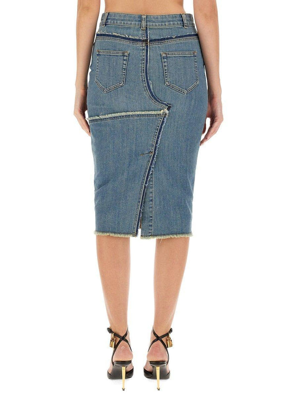 Tom Ford Denim Midi Skirt - Women - Piano Luigi