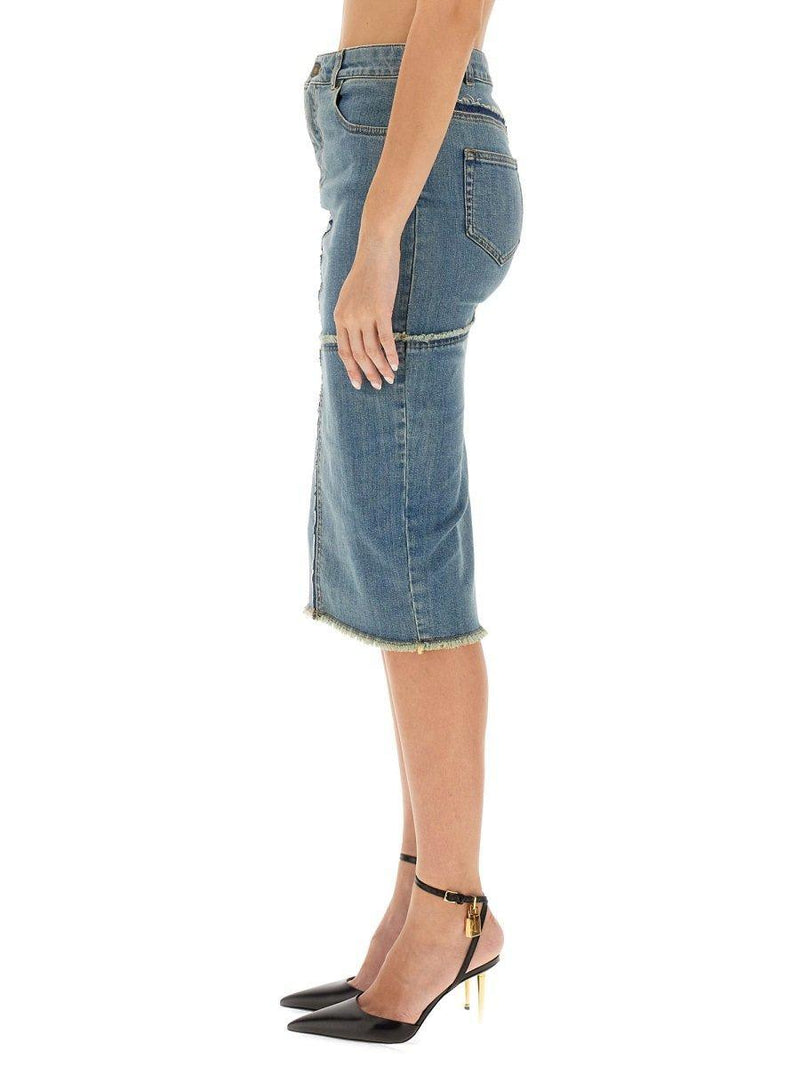 Tom Ford Denim Midi Skirt - Women - Piano Luigi