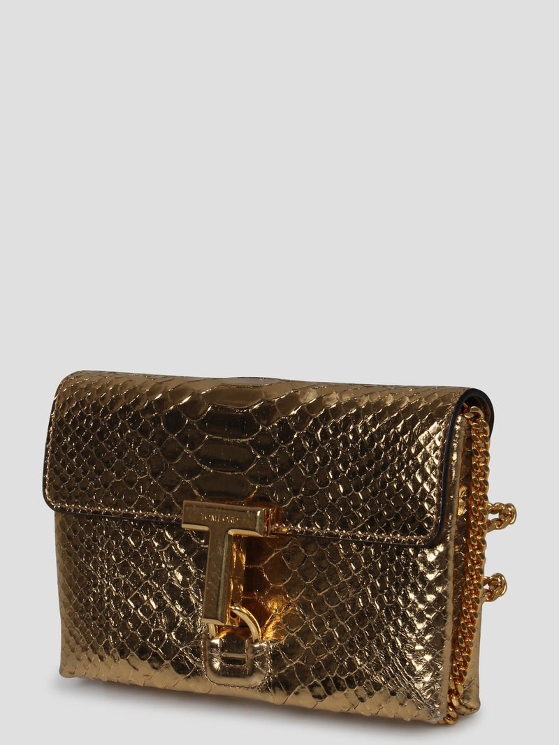 Tom Ford Laminated Stamped Python Leather Monarch Mini Bag - Women - Piano Luigi