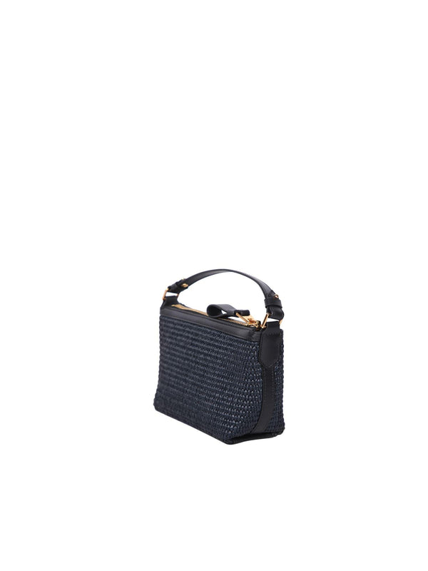 Tom Ford Leather And Raffia Mini Black Bag - Women - Piano Luigi