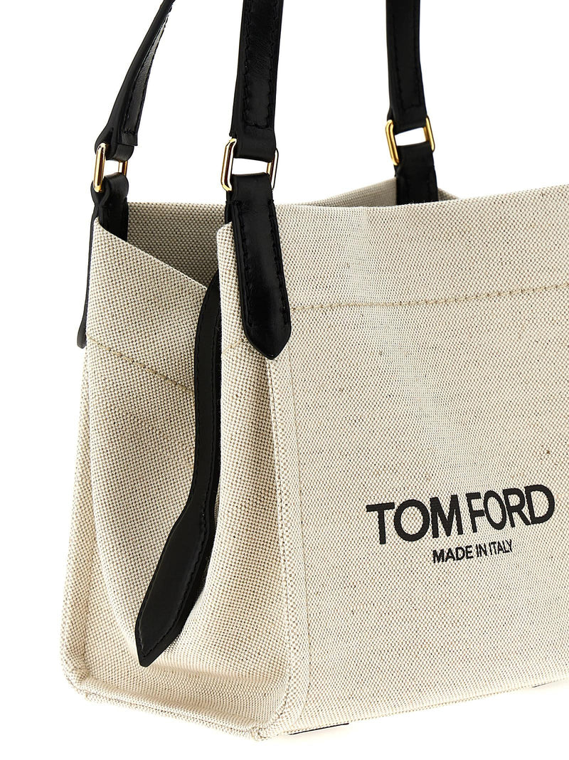 Tom Ford Logo Canvas Handbag - Women - Piano Luigi