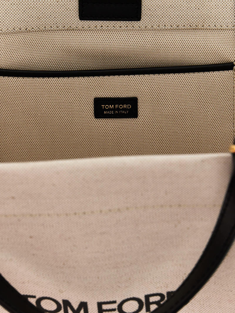 Tom Ford Logo Canvas Handbag - Women - Piano Luigi