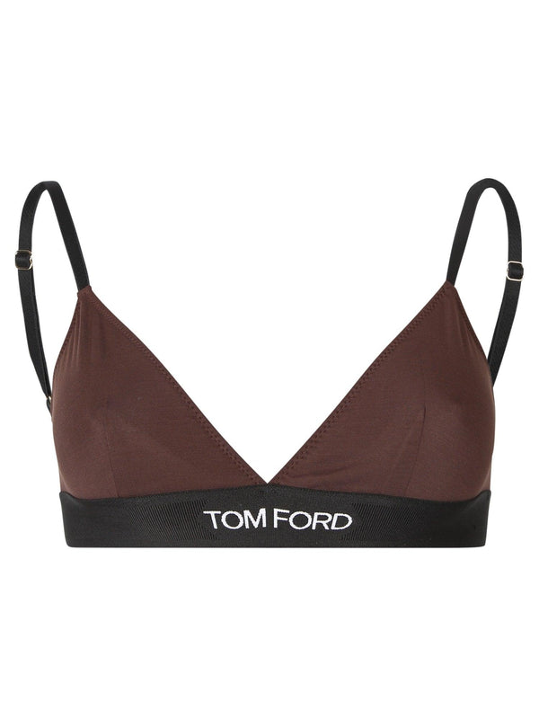 Tom Ford Logo-underband Brown Bra - Women - Piano Luigi