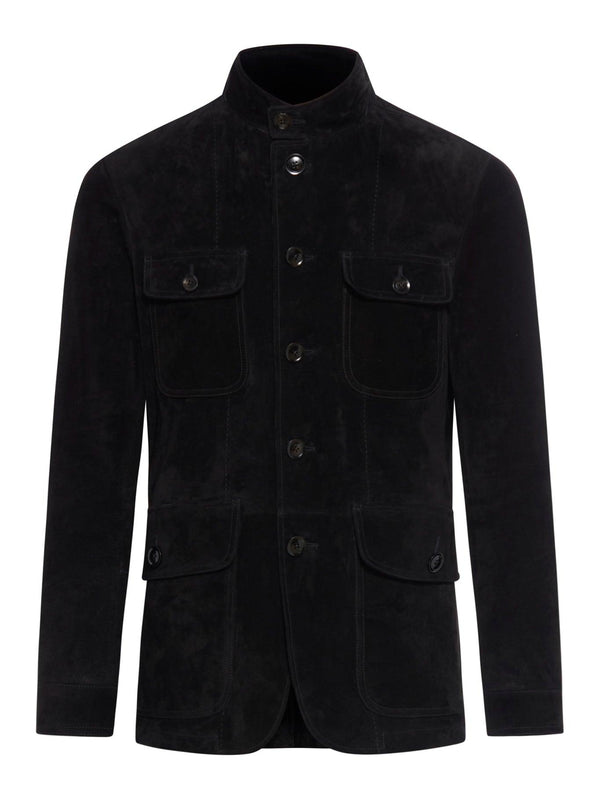 Tom Ford Lthr Wear Military Jkt Woven - Men - Piano Luigi