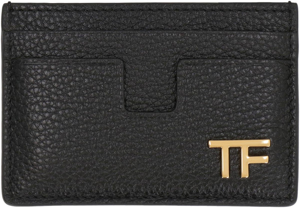 Tom Ford Pebbled Calfskin Card Holder - Men - Piano Luigi