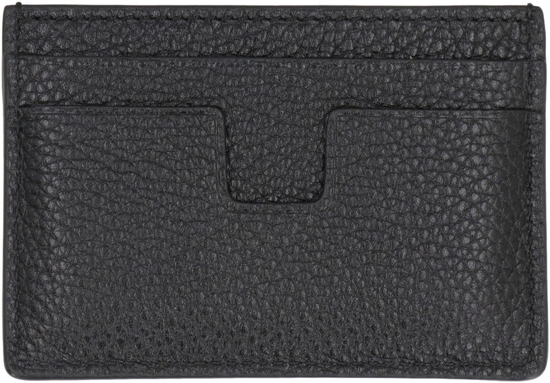 Tom Ford Pebbled Calfskin Card Holder - Men - Piano Luigi