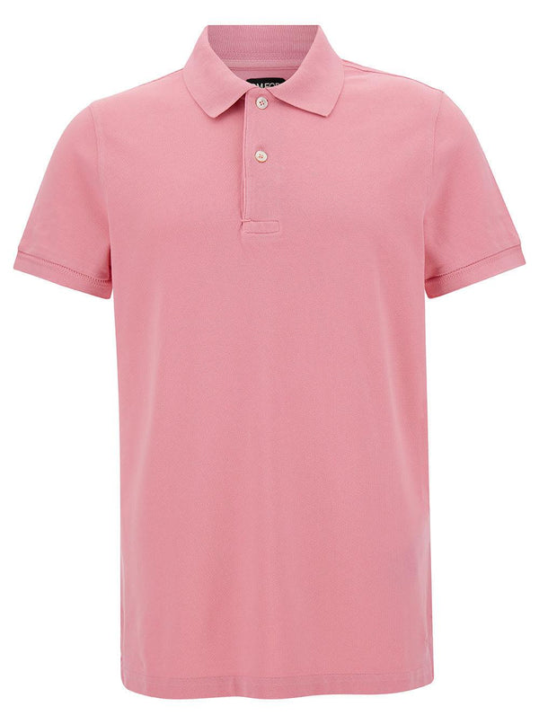 Tom Ford Pink Short-sleeves Polo In Cotton Piquet Jersey Man - Men - Piano Luigi