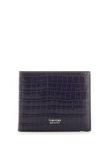 Tom Ford Purple Crocodile Print Wallet - Men - Piano Luigi