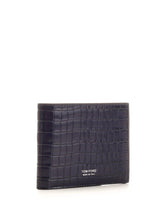 Tom Ford Purple Crocodile Print Wallet - Men - Piano Luigi