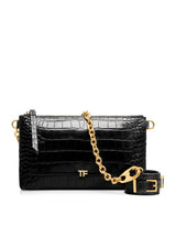 Tom Ford Shiny Soft Stamped Croc Clutch - Women - Piano Luigi