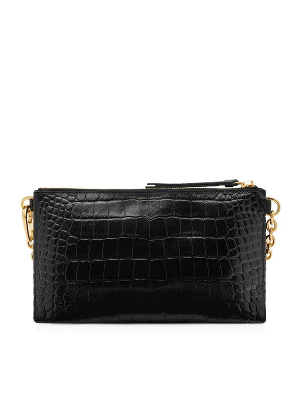 Tom Ford Shiny Soft Stamped Croc Clutch - Women - Piano Luigi