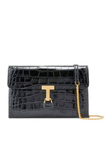 Tom Ford Shiny Stamped Croc Medium Shoulder Bag - Women - Piano Luigi