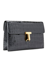 Tom Ford Shiny Stamped Croc Medium Shoulder Bag - Women - Piano Luigi