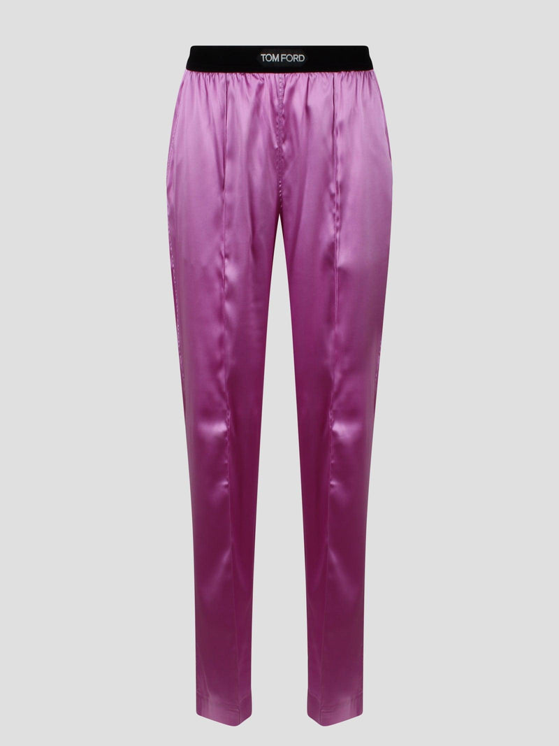 Tom Ford Stretch Silk Satin Pj Pants - Women - Piano Luigi