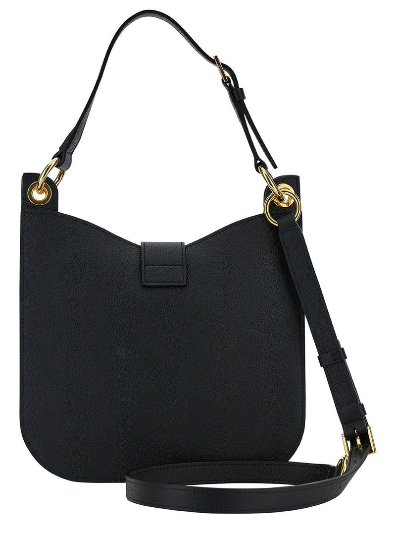 Tom Ford tara Black Handbag With T Signature Detail In Grainy Leather Woman - Women - Piano Luigi