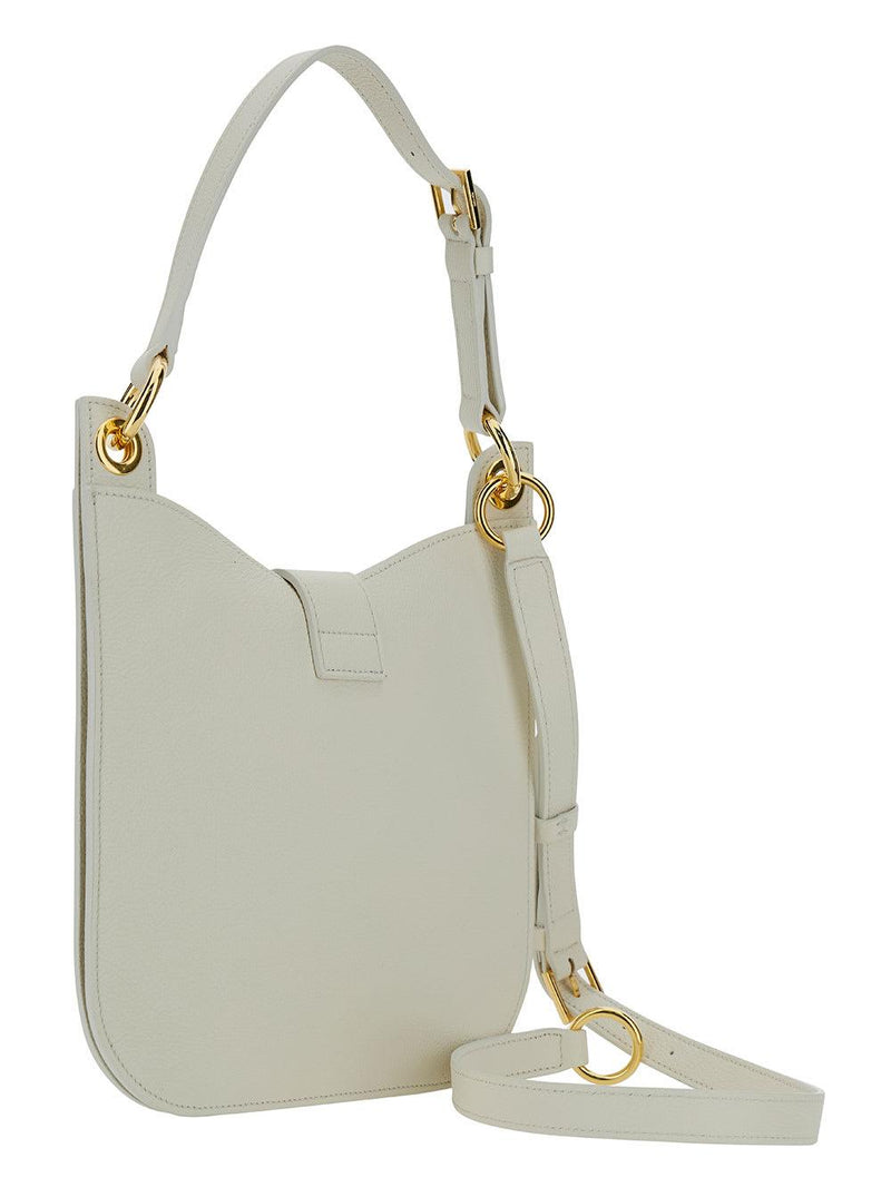 Tom Ford tara White Handbag With T Signature Detail In Grainy Leather Woman - Women - Piano Luigi