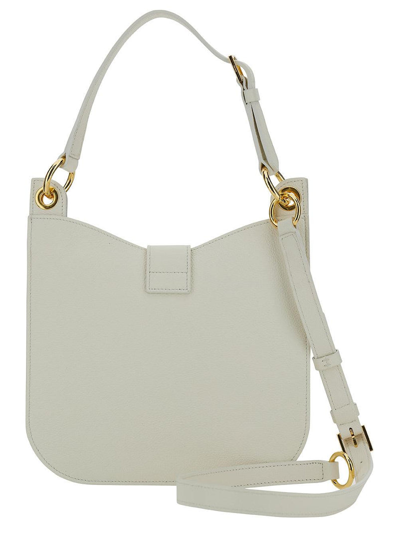 Tom Ford tara White Handbag With T Signature Detail In Grainy Leather Woman - Women - Piano Luigi