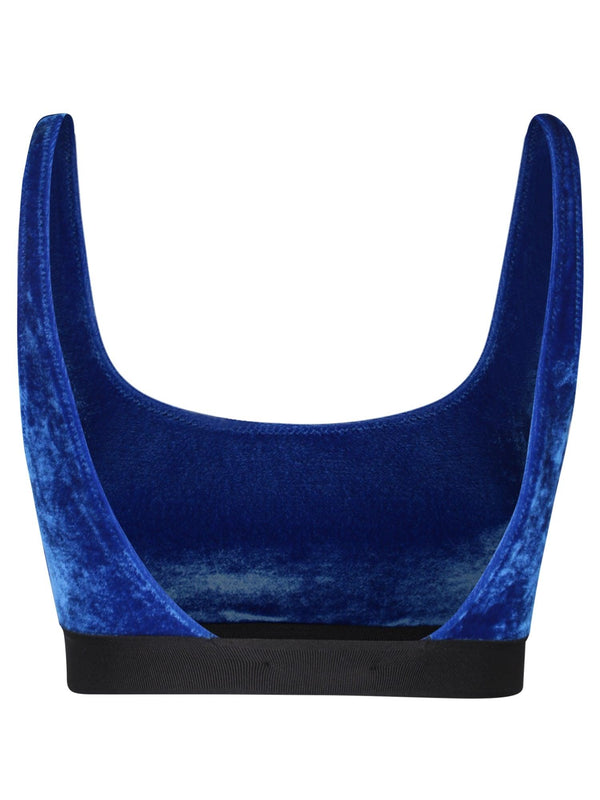 Tom Ford Velvet Bra Top Blue - Women - Piano Luigi