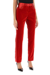 Tom Ford Velvet Pants With Satin Bands - Women - Piano Luigi