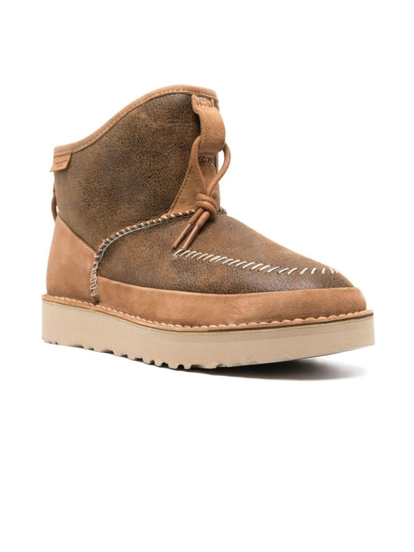 UGG Brown Calf Leather Ankle Boots - Men - Piano Luigi