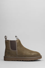 UGG Neumel Chelsea Low Heels Ankle Boots In Taupe Suede - Men - Piano Luigi