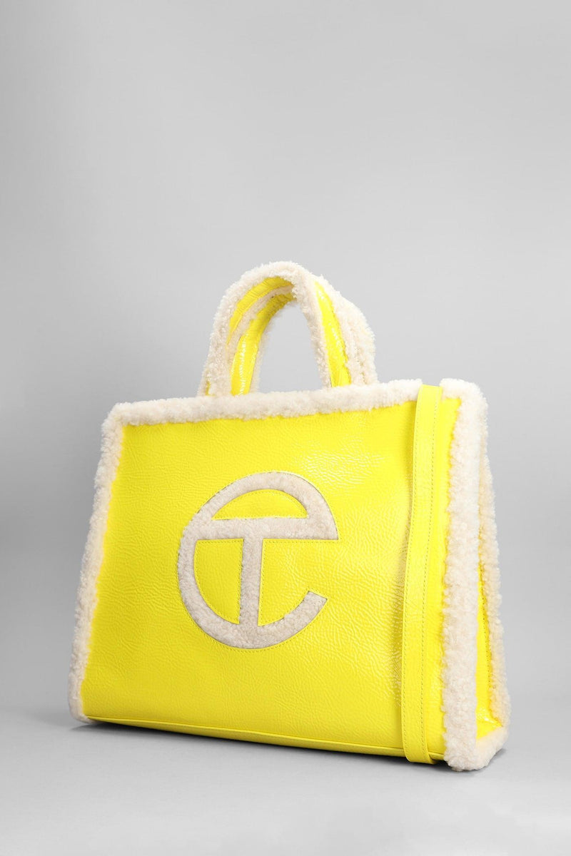 UGG Shopper Crinkle M Shoulder Bag In Yellow Leather - Women - Piano Luigi