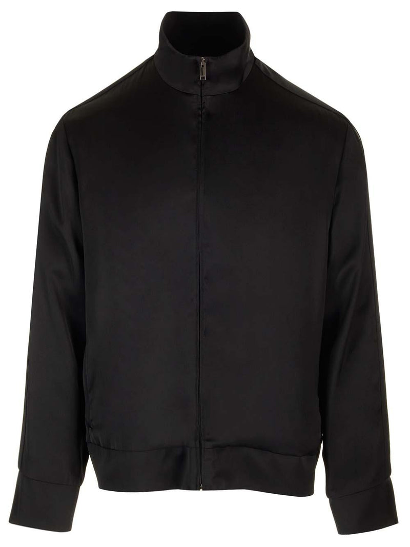 Valentino Black Enver Satin Acetate Jacket - Men - Piano Luigi