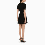 Valentino Black Short Dress With Toile Iconographe Motif - Women - Piano Luigi