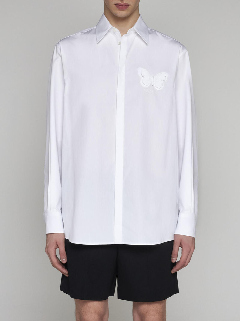 Valentino Butterfly Cotton Shirt - Men - Piano Luigi