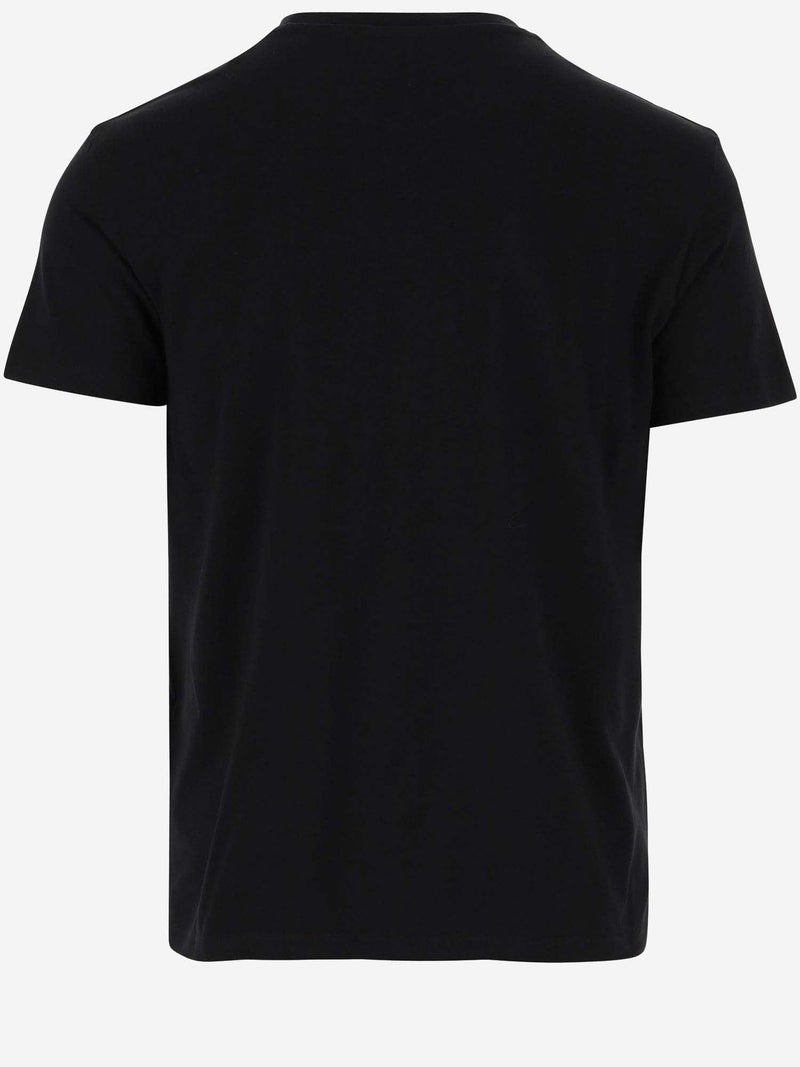 Valentino Cotton T-shirt With Signature Vlogo Patch - Men - Piano Luigi