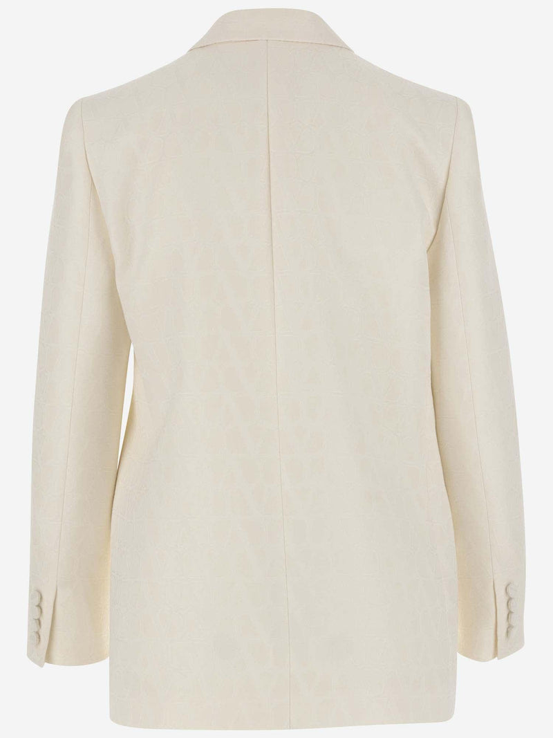 Valentino Crepe Couture Toile Iconographe Blazer - Women - Piano Luigi