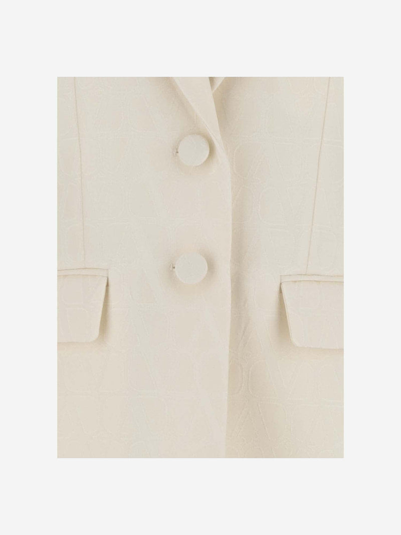 Valentino Crepe Couture Toile Iconographe Blazer - Women - Piano Luigi