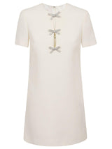 Valentino Dress Embroidered Crepe Couture - Women - Piano Luigi