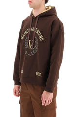 Valentino Logo Printed Drawstring Hoodie - Men - Piano Luigi