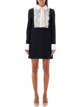 Valentino Ruffled Long-sleeved Mini Dress - Women - Piano Luigi