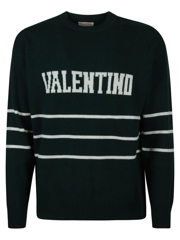 Valentino Stripe Detail Logo Sweater - Men - Piano Luigi