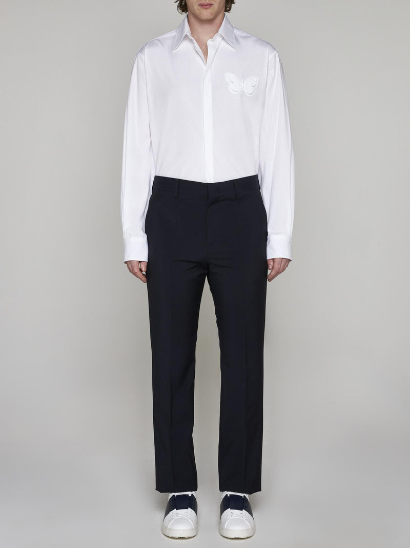 Valentino Wool And Mohair Trousers - Men - Piano Luigi