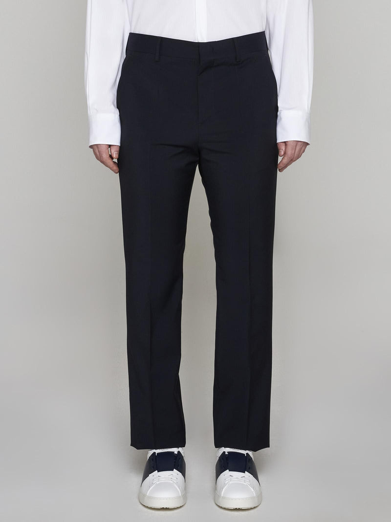 Valentino Wool And Mohair Trousers - Men - Piano Luigi