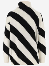 Valentino Wool Sweater With Striped Pattern - Women - Piano Luigi