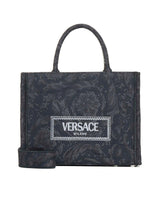 Versace All-over Floral Motif Top Handle Bag - Women - Piano Luigi