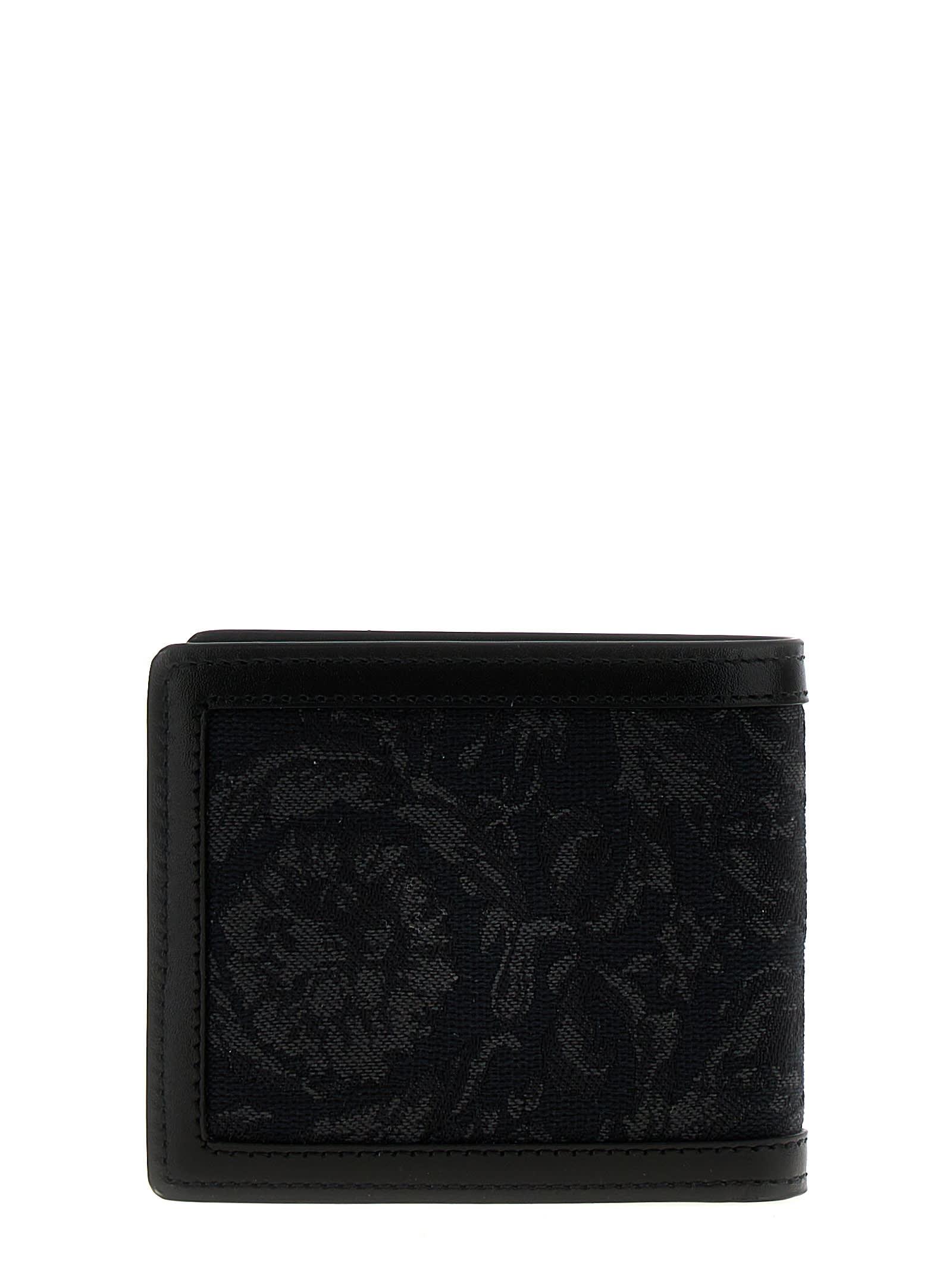 Versace La Greca Lanyard Wallet in Black for Men | Lyst