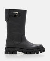 Versace Belted Leather Boots - Men - Piano Luigi