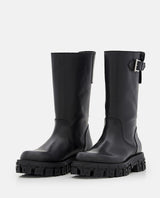 Versace Belted Leather Boots - Men - Piano Luigi