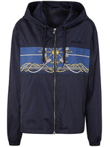 Versace Blouson Technical Fabric And Poly Twill With Nautical Print + Writing Embroidery - Men - Piano Luigi