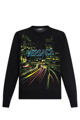 Versace City Lights Embroidered Crewneck Jumper - Men - Piano Luigi