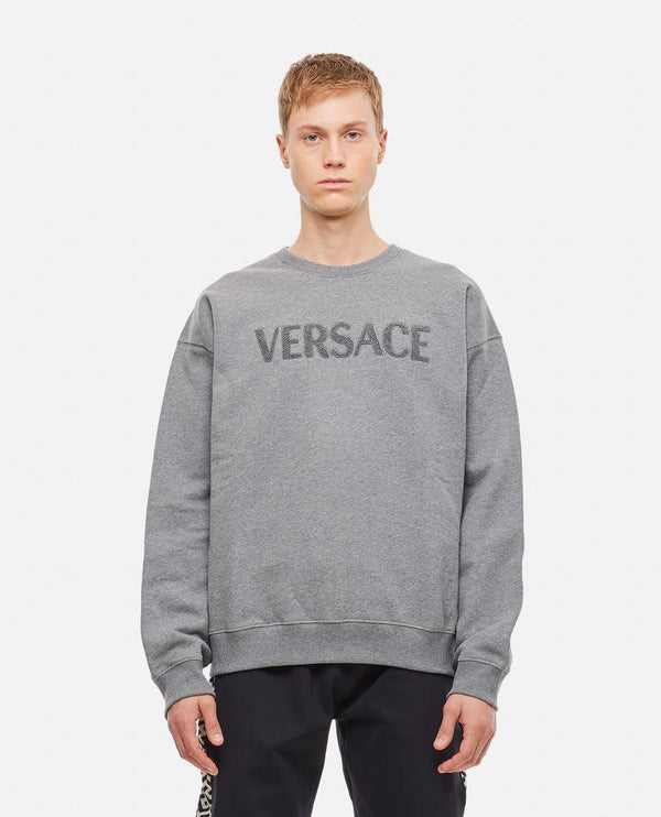 Versace Crewneck Embossed Logo Sweatshirt - Men - Piano Luigi