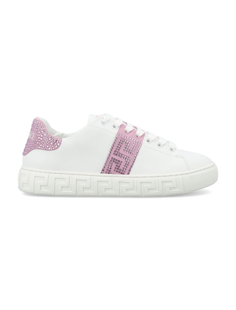 Versace Crystal Greca Sneakers - Women - Piano Luigi