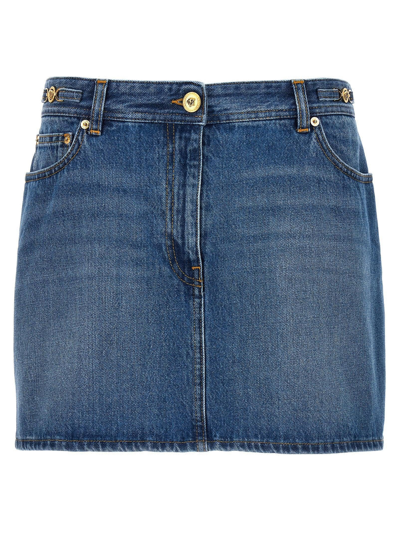 Versace Denim Mini Skirt - Women - Piano Luigi